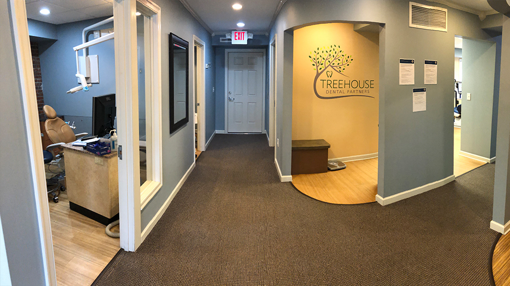 Hallway of Treehouse Orthodontics in Amherst Massachusetts