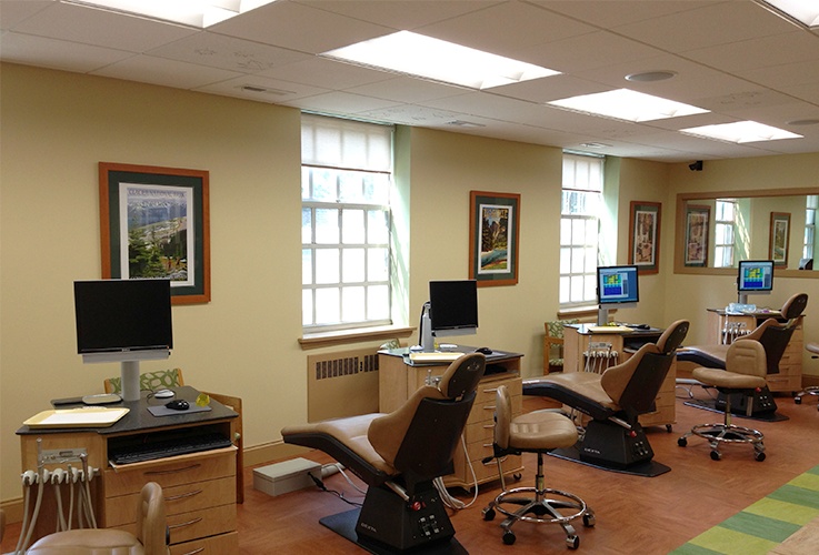 Three orthodontic treatment chairs in Northampton Massachusetts